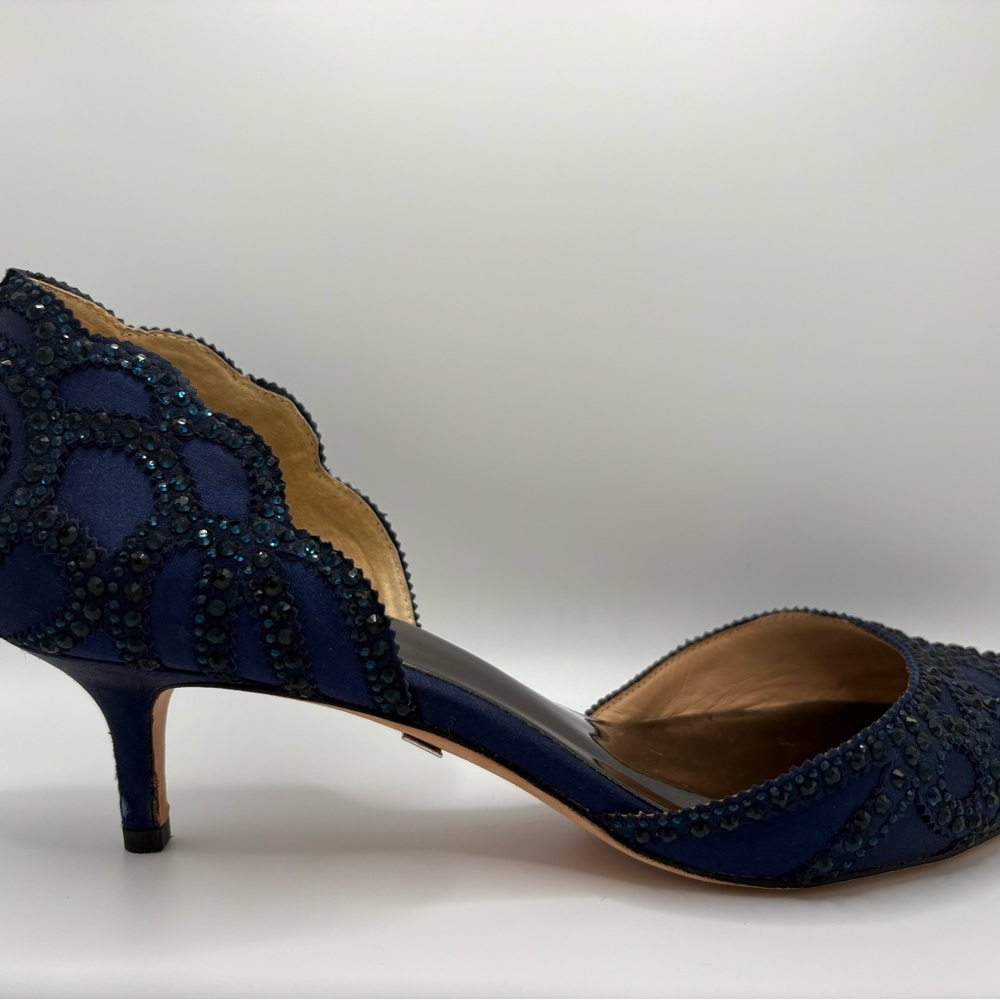 Badgley Mischka Blue Heels Elegant Design - Picture 5 of 7